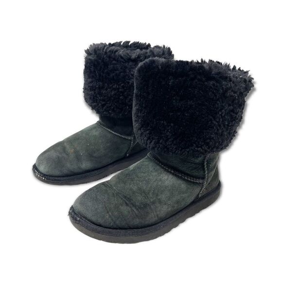 UGG Ugg Australia Classic Suede Black Tall Winter Boot Boots Women’s Size 6 - Picture 2 of 12